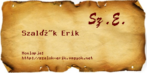 Szalók Erik névjegykártya